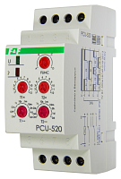 Евроавтоматика F&F PCU-520 многофункциональное, с 2 независимыми выдержками времени, 2 модуля, монтаж на DIN-рейке 230В AC 2х8А  2NO/NC IP20